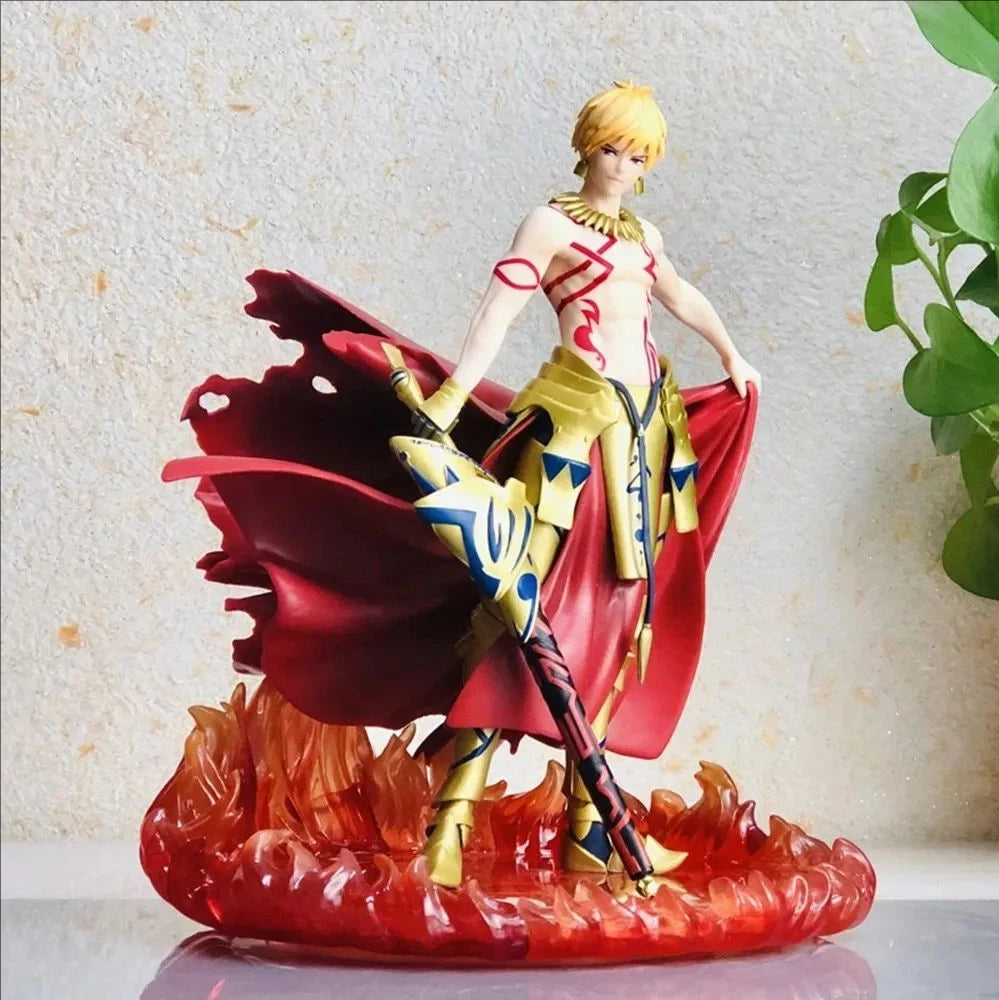 26 cm große japanische Anime-Figur Fate/Grand Order Gilgamesh PVC-Actionfigur Spielzeug für Erwachsene Sammlermodell Puppe für Kinder Geschenke