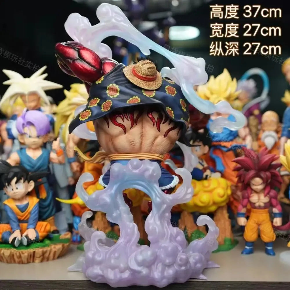 One Piece Monkey D Luffy Gear Fourth Dream JT Action Figure 38cm PVC Anime GK Statue Static Collectible Model Desk Decor Gift