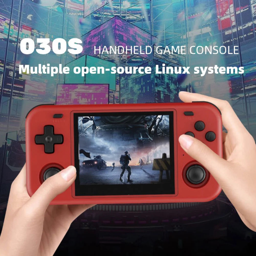 O30S Retro Handheld Game Console Linux System 3.5 Inch IPS Screen Portable Pocket Video Player Open Source for Kids Adults