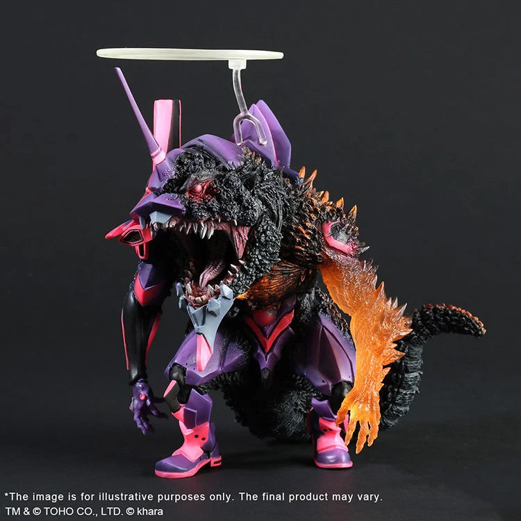 Neon Genesis Evangelion Unit-01 Godzilla Awakening Form 18.5cm PVC Q-version Figurine Model in Stock Car Chassis Decoration