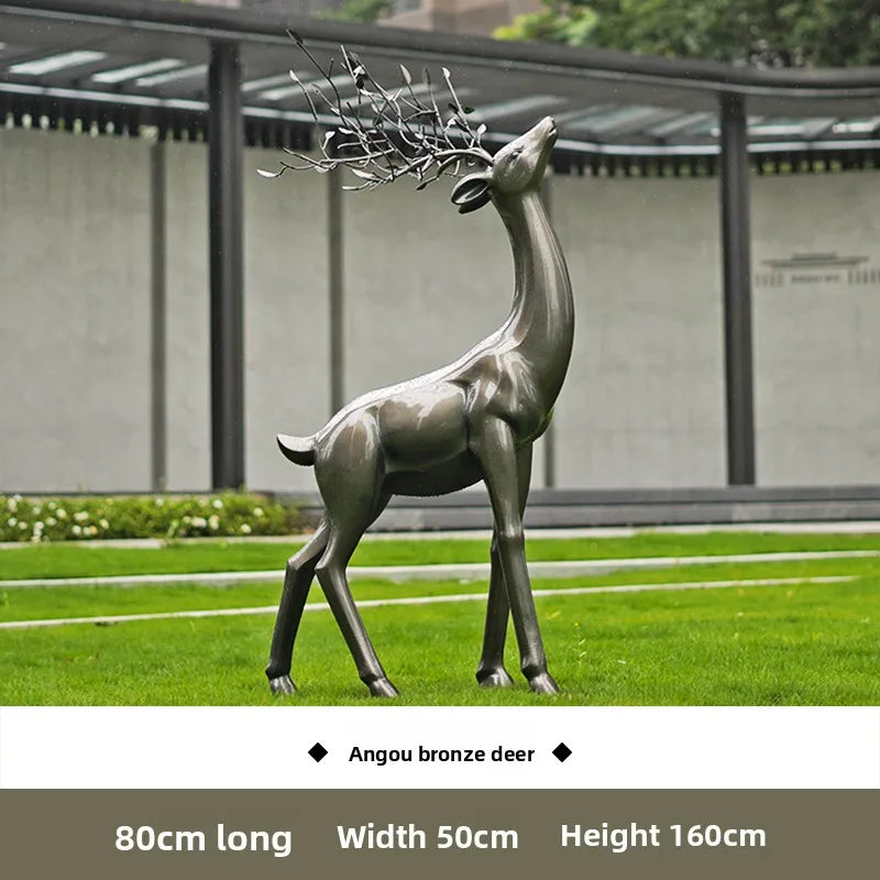 Outdoor abstract sika deer lawn decorative sculpture landscaping