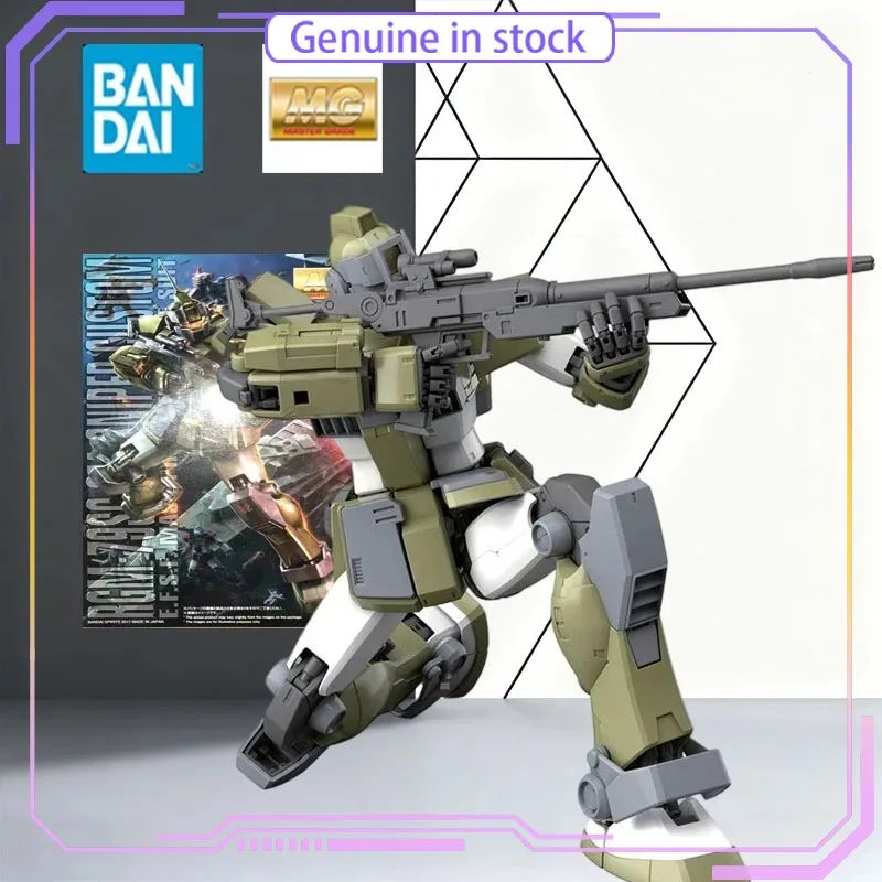 BANDAI GUNDAM MG 1/100 GM Sniper II PB Model Kit Official Gundam IP Action Figure Assembly Toy with Foam Box Packaging