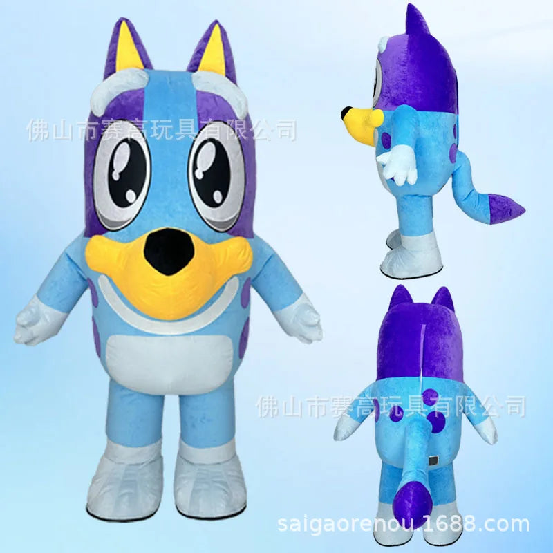 Bluey Bingo Figures Dog Cartoon Doll Costume Adult Walking Cosplay Performance Costume Activity Performance Props Doll Costume