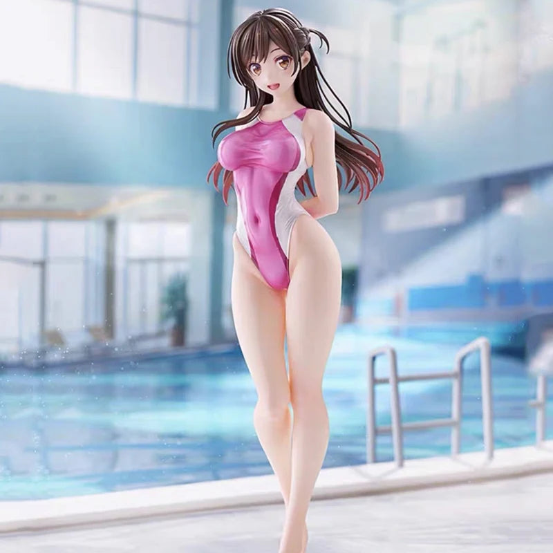 25 cm Rent A Girlfriend Qianhe Mizuhara Bademode Anime Figur Kanojo Okarishimasu Ichinose Action Figur Modell Spielzeug