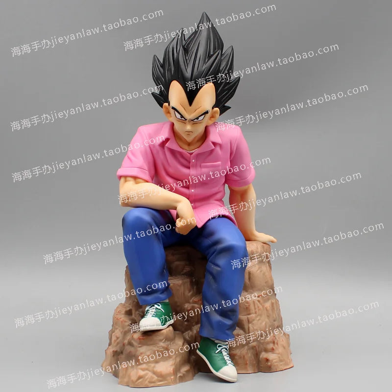 22cm Dragon Ball Figure Vegeta Anime Figure Pink Casual Style Vegeta Figurine Pvc Collection Statue Ornament Toys Model Gift