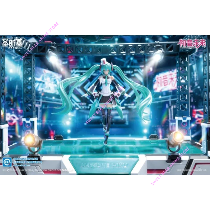 В наличност SOSKILL Хацуне Мику Сакура Мику Локомотив Мобилен Костюм Момиче Сглобяване Версия 16CM Аниме Екшън Фигурки Колекция Играчка