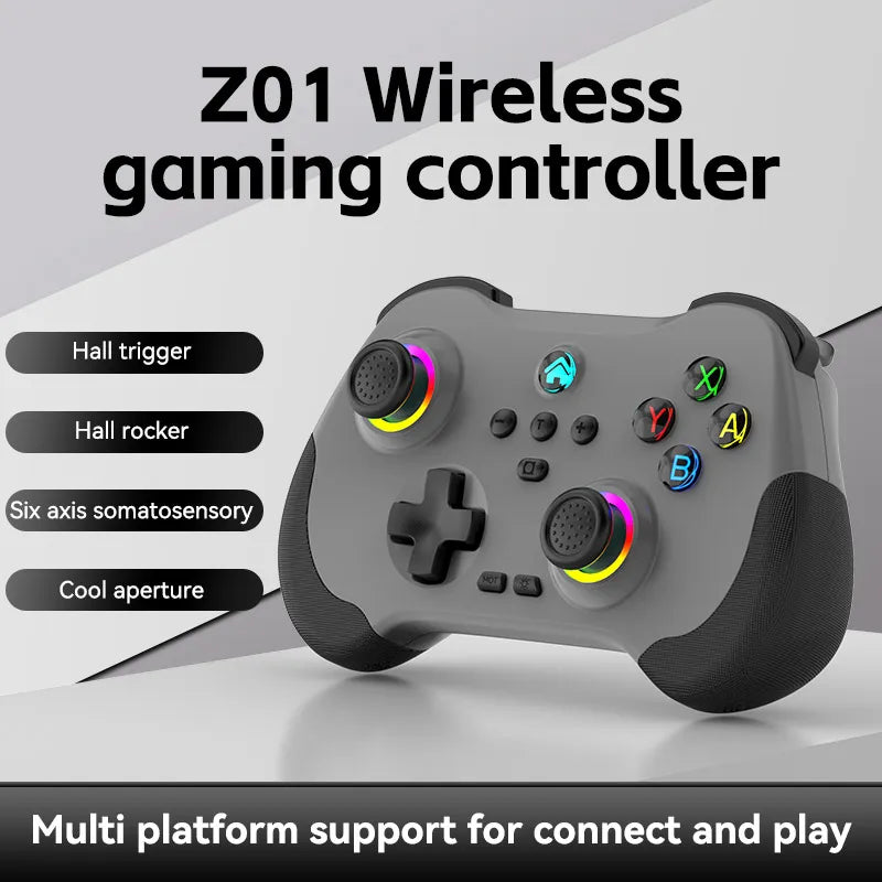 Mobile Game Controller for iPhone and Android with RGB Light,Support Play PS Remote Play, Switch Steam and More
