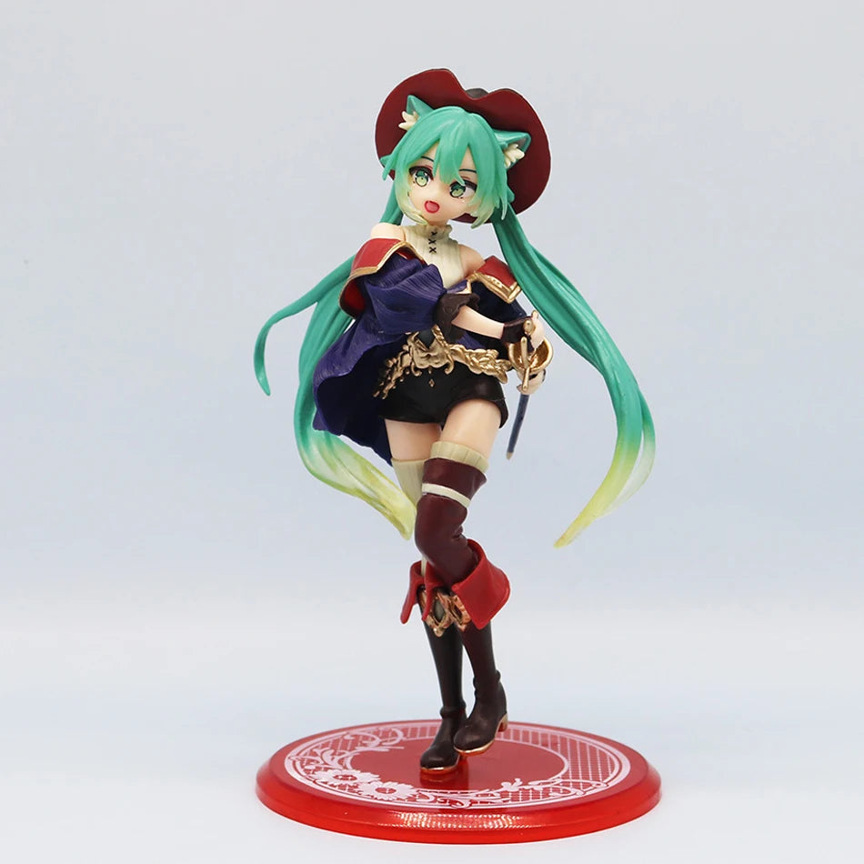 In stock 20cm  fashion hatsune miku country anime figure toys action statuette pvc model collection doll birthday present