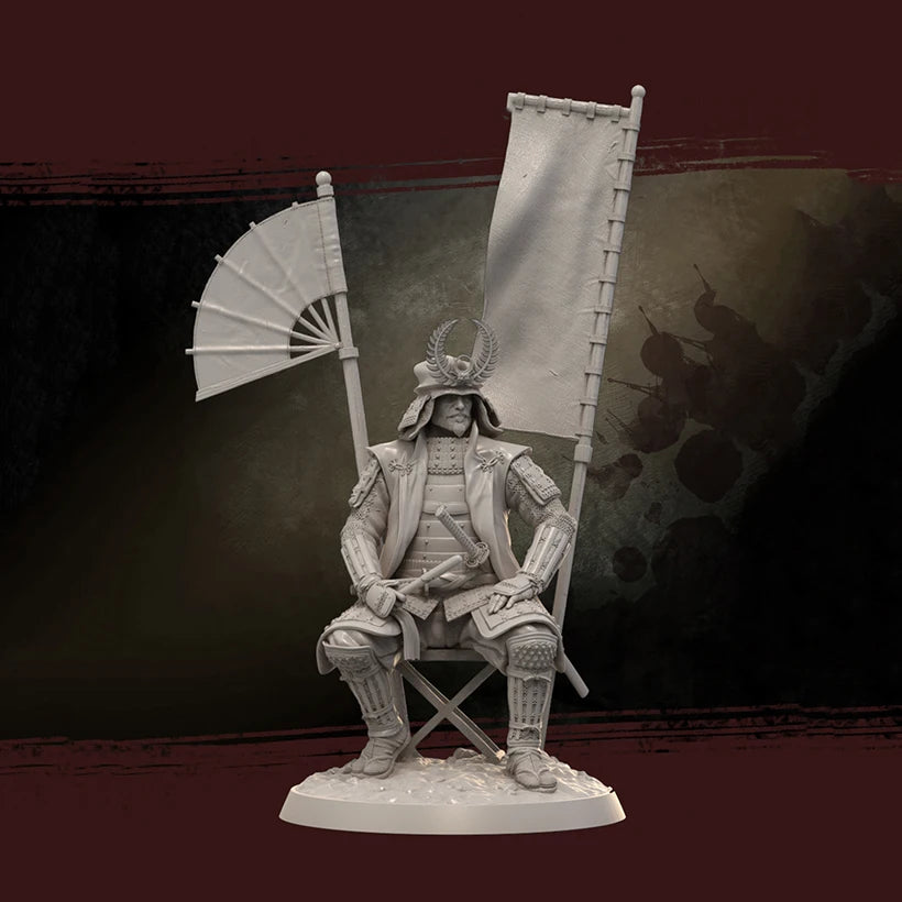 1/18 alter Soldat Mann Tokugawa sitzen Harz Figur Modellbausätze Miniatur Soldat Unmontiert Unbemalt