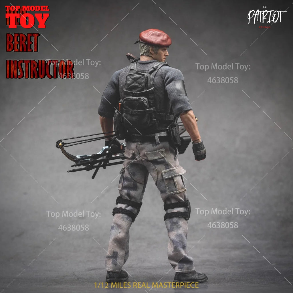 Patriot Studio 1/12 Red Beret Hat Decor Jack Instructor Undercover Man Action Figure Model Full Set 6’‘ Male Soldier Dolls