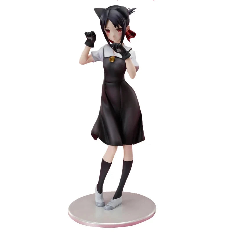 22CM Japan Anime Figure Kaguya-sama Love is War Fujiwara Cat Ear Cute Model Dolls Toy Gift Collect Model Toys PVC Static Doll
