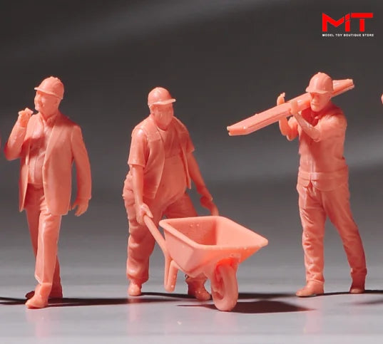 Miniature Figure 1/64 1/50 Site Scene accessories Workers 3D Mini Doll Model Fit Construction Vehicles Toy Decor Display