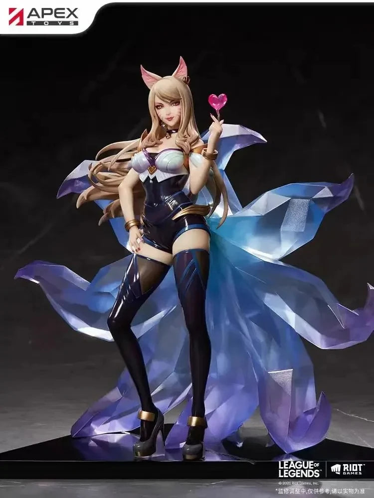 APEX Ahri LOL Neunschwänziger Fuchs KDA Anime Actionfigur Modell Spielzeugsammlung Geschenk auf Lager Actionfigur Spielzeug