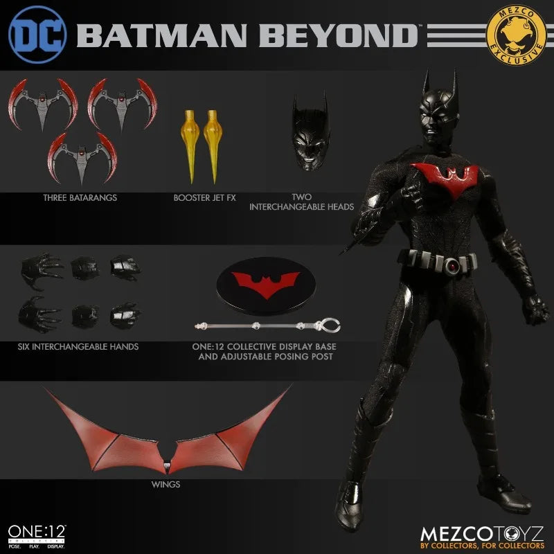 Mezco Original 1/12 Finished Product Movable Exquisite Figurine Series Batman Beyond Anime Toys Model Festival Gift for Boys