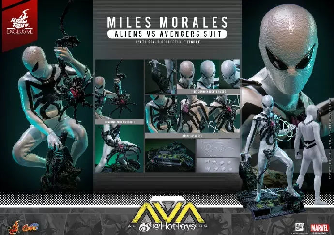 Hot Toys CMS027 Marvel Miles Morales Aliens vs Avengers Suit 1/6th Scale Collectible Action Figure Exclusive Limited