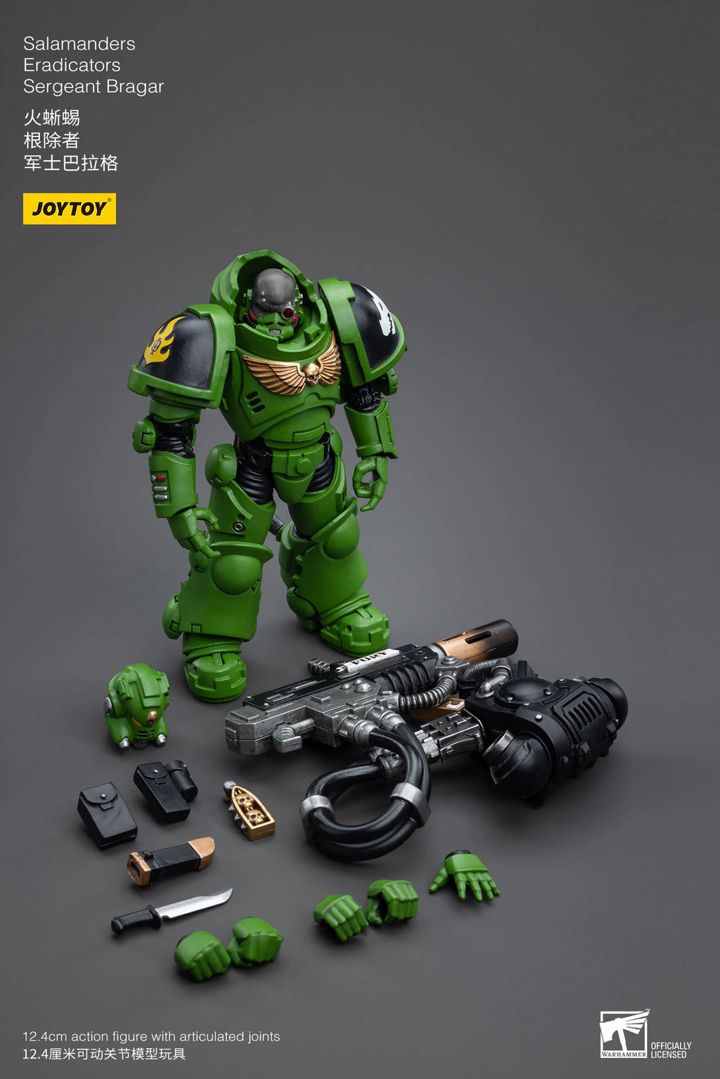 in Stock JOYTOY 40K 1/18 Salamanders Eradicators Sergeant Bragar Brother Xavak T'Kren Action Figures Model Gift for Collection