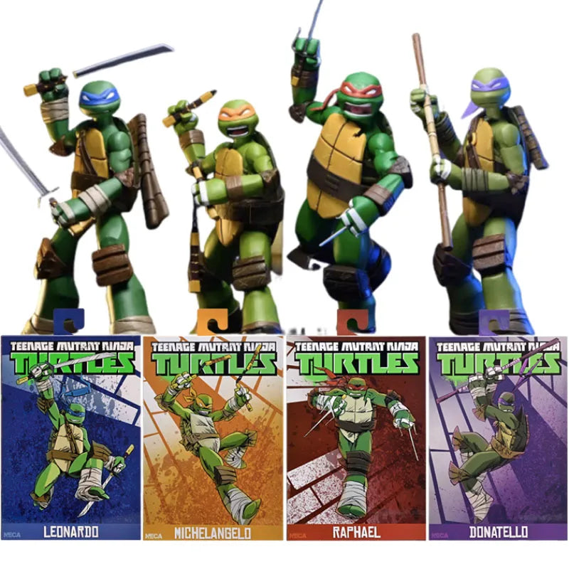 NECA Teenage Mutant Ninja Turtle Action Figure TMNT Donatello Raphael Leonardo Michelangelo Figuras Manga Figurine Original Gift