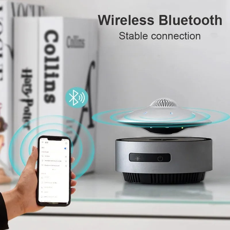 Magnetisch schwebender Subwoofer, Bluetooth-Lautsprecher, schwebendes UFO-Audio, automatischer Lift, schwebende HiFi-Stereo-Soundbox, kreatives Geschenk