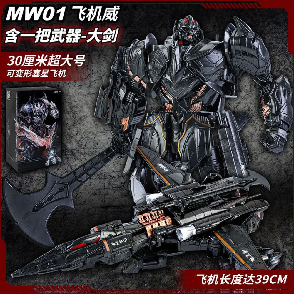 30cm Megatron MW01 Transformable Toy Galvatron The Last Knight Alloy Plane Action Figure Collection Model Ornament Toy Kids Gift