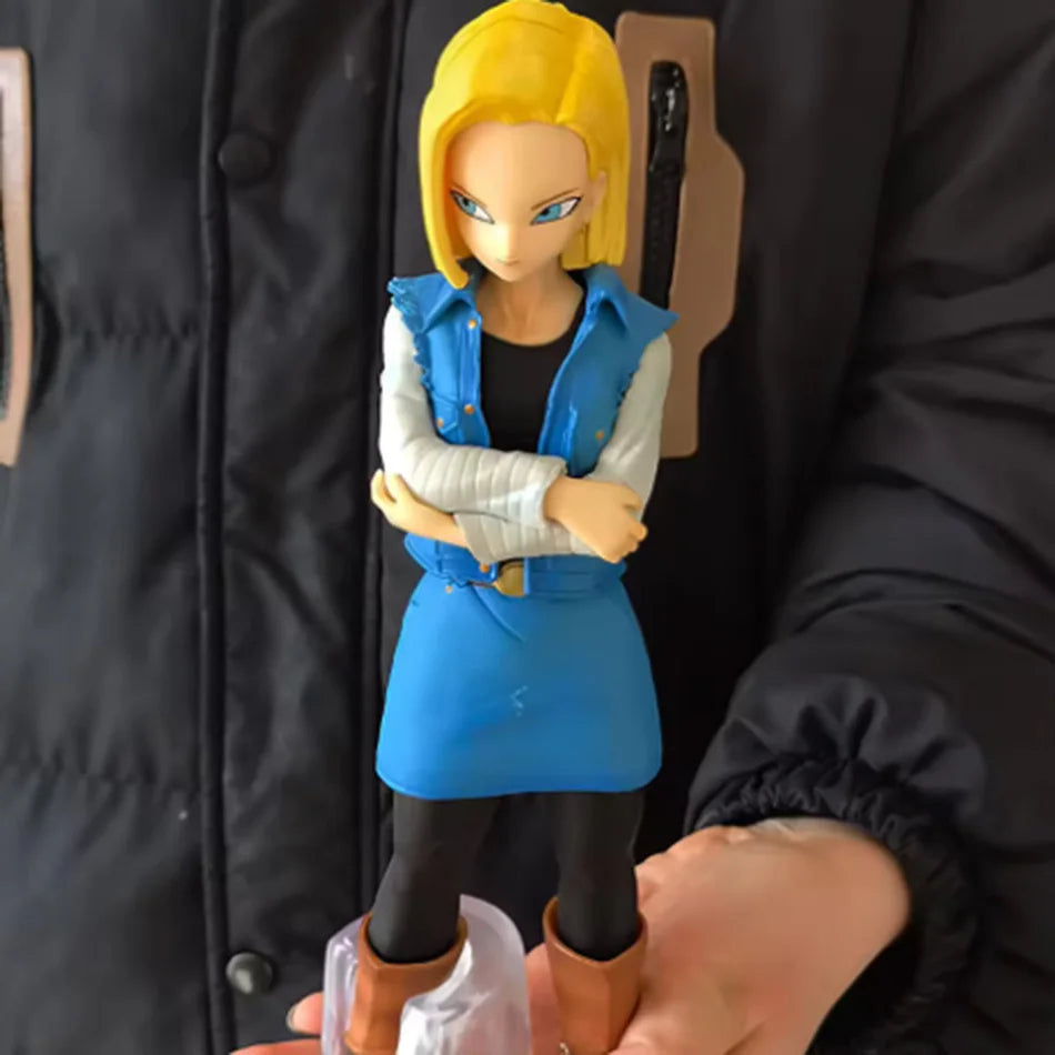2026 24CM Dragon Ball Z Android 18 17 Anime Figure Action Figure Pvc Model Statue Collection Decoration Toy Ornaments Xmas Gifts