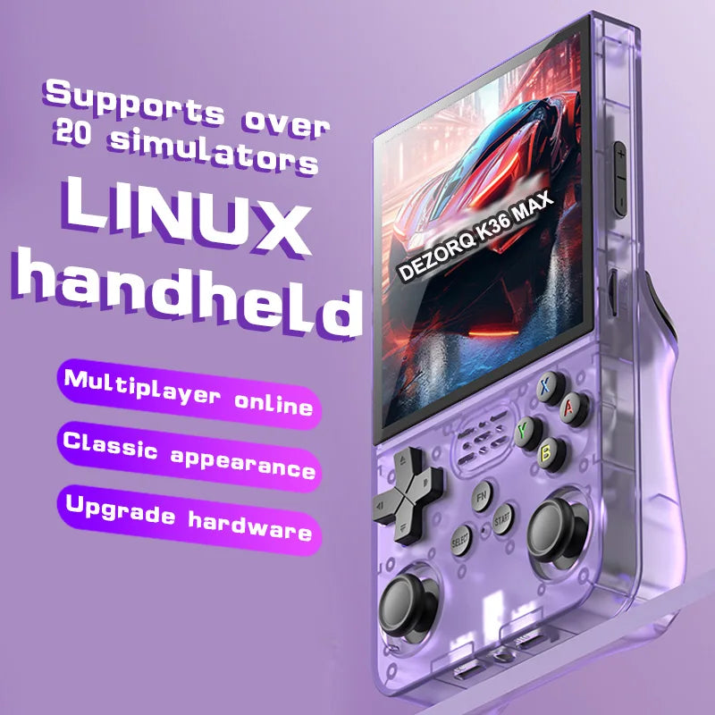 Portable Retro Handheld Game Console 4-Inch IPS Screen K36 Max Video Gaming Player Linux System Built in 10000+ Games for PSP