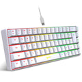 60% компактна кабелна клавиатура 68 клавиша RGB подсветка малка преносима офис компютърна мембранна клавиатура за Windows таблет лаптоп игра