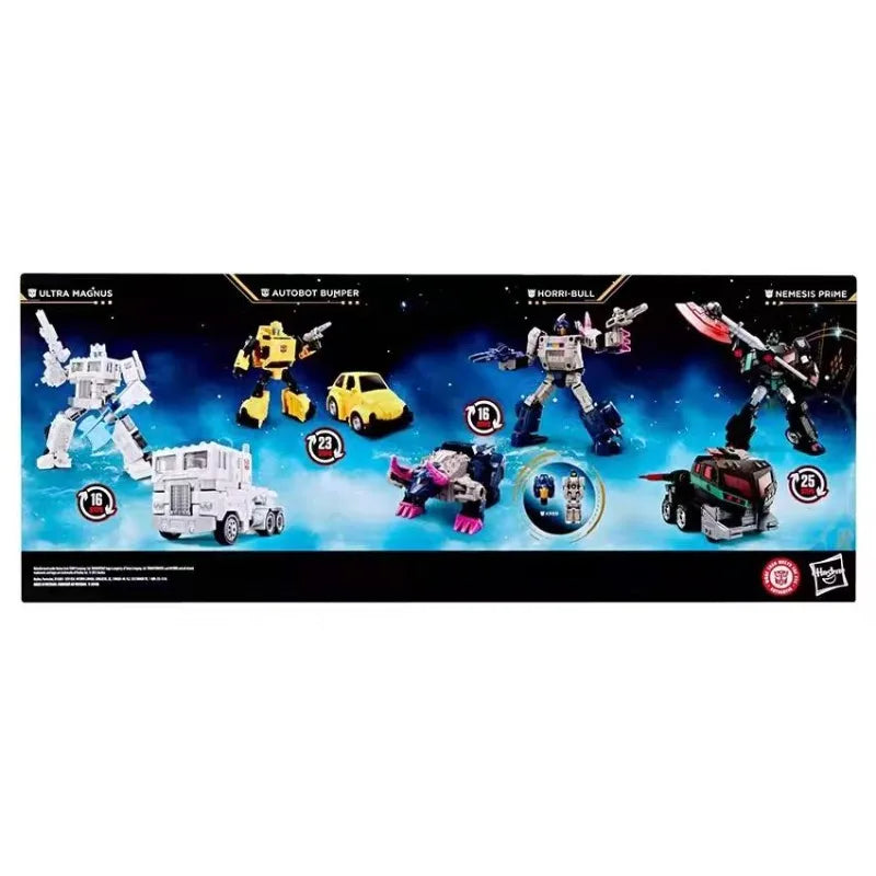 【Hot Sales】Hasbro Transformers Age of Primes Series ULTRA MAGNUS AUTOBOT BUMPER HORRI-BULL NEMESIS PRIME Set Anime Figure