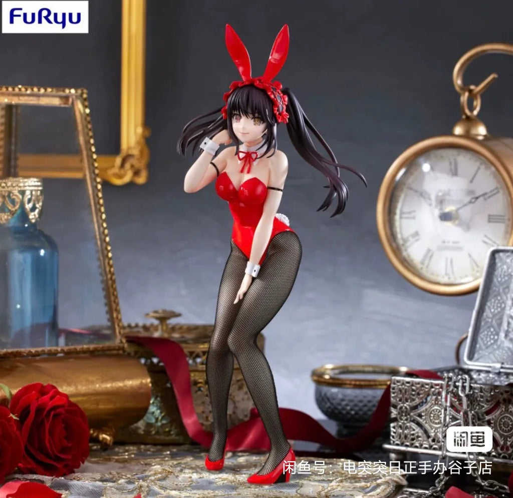 Original FuRyu BiCute Bunnies Tokisaki Kurumi Nightmare DATE ALIVE IV Bunny Anime Figure Toys PVC Model Collector Doll Gift