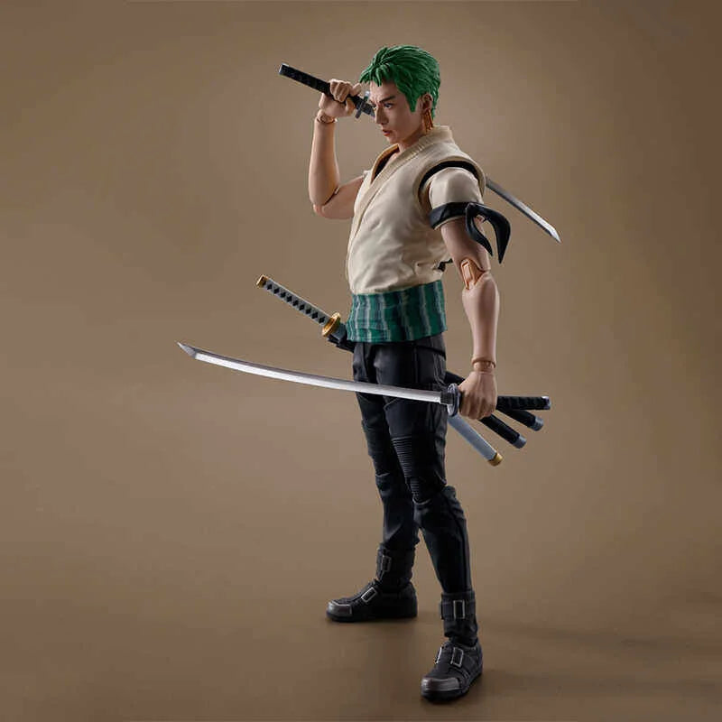 Bandai SHF Roronoa Zoro Action Figure Netflix Live Action One Piece Authentic Articulated Brand New Collectible For Anime Fans