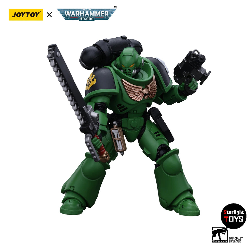 JOYTOY 1/18 Action Figure Warhammer 40K Salamanders Intercessors Brother Haecule Model Toy Gifts