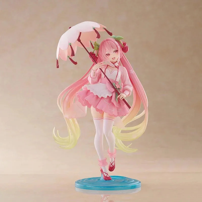 TAiTO AMP Hatsune Miku Sakura Miku ~Sakura Dress Ver PVC 21CM Anime Action Figures Model Collection Toy