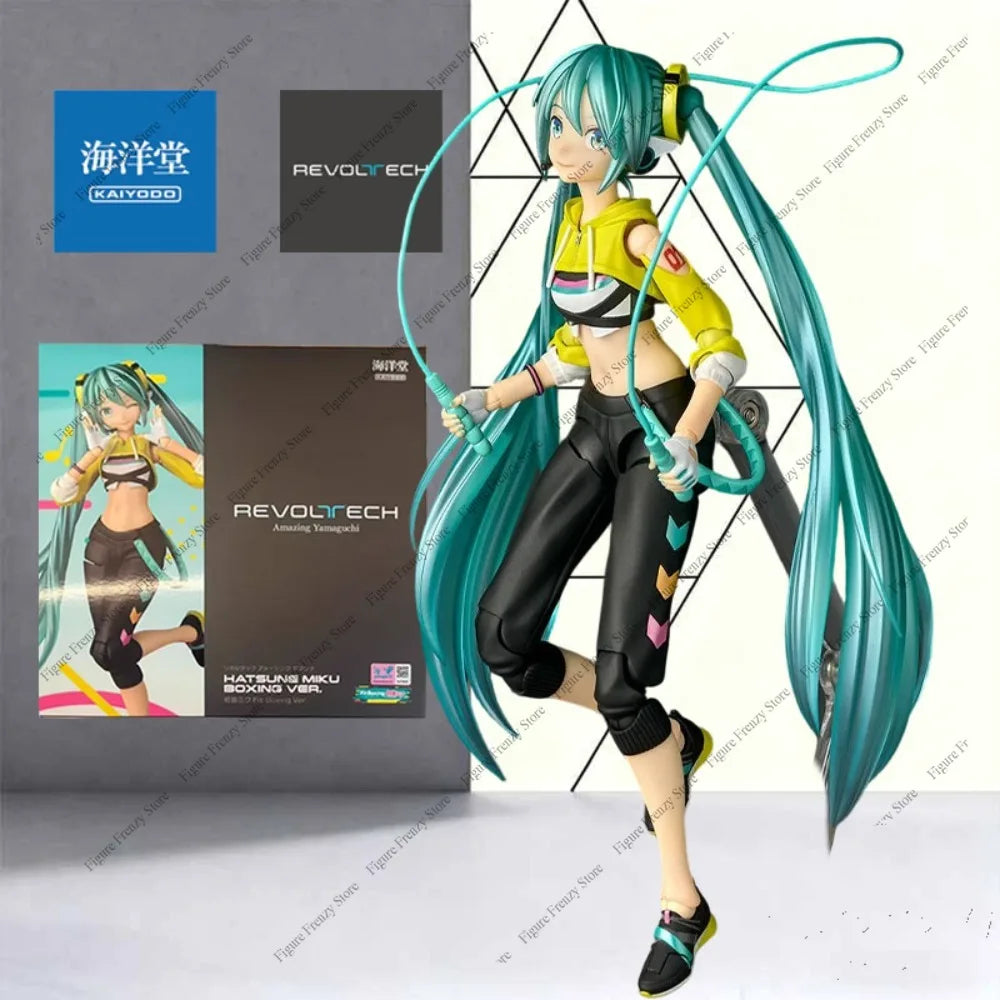 Special OfferKaiyodo Revoltech Amazing Yamaguchi Hatsune Maku Fit Boxing Ver. - 150mm Posable Figure, PVC/ABS/POM, 4 Faces/10 Ha
