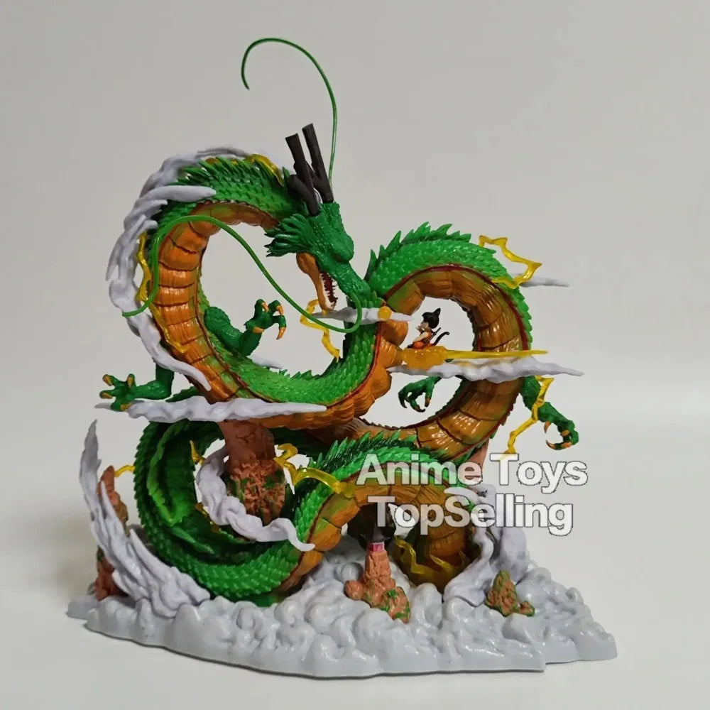 23cm/9.05in Anime Dragon Ball Z Figure Shenron Goku And Shenron Action Figure Model Pvc Statue Doll Collection Toy Gifts
