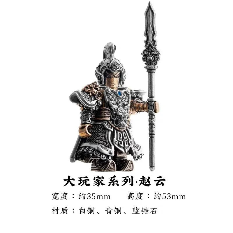 Ancient Tough Character Heroes Delicate Metal Figurine Crusades Templar MOC Building Blocks Magnetic Detachable Bricks Toys