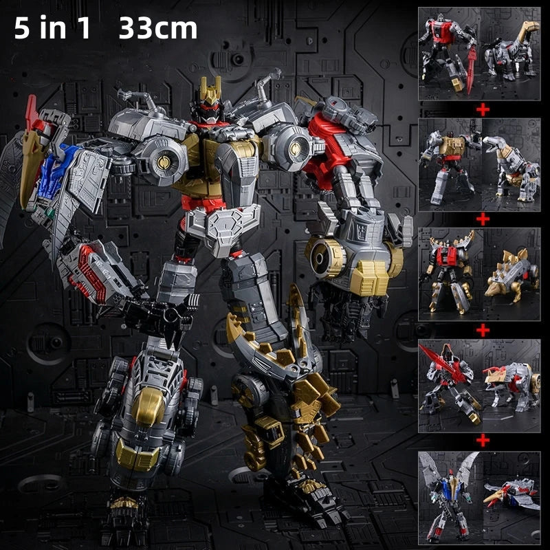 NEW Arrive YUEXING Transformation Toys G1 KO Predaking Action Figure Classic Dinosaur Robot Devastator Model Kids Gift NO BOX
