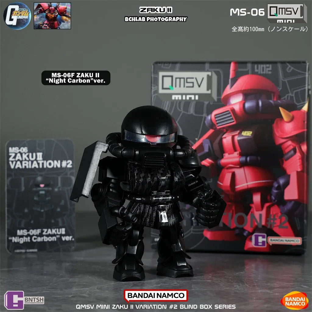 In Stock Bandai QMSV Mini Zaku Second Generation Gundam Blind Box Model Movable Figure Ornament Gift