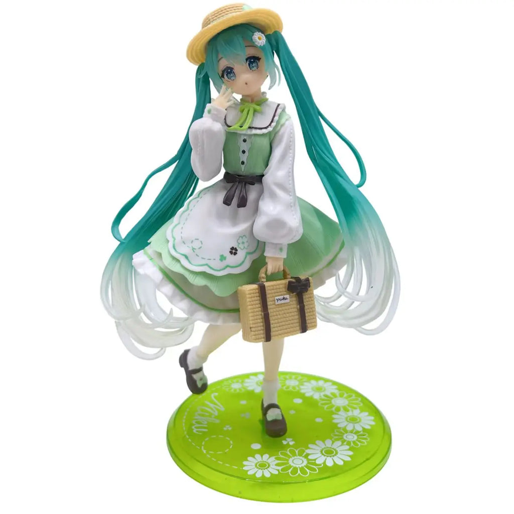 Hatsune Miku Desktop Cute Action Figure 20cm Neko Ears T-Shirt Ver Anime Figurine Kawaii Girl Model Toy Adorable Decor Gift