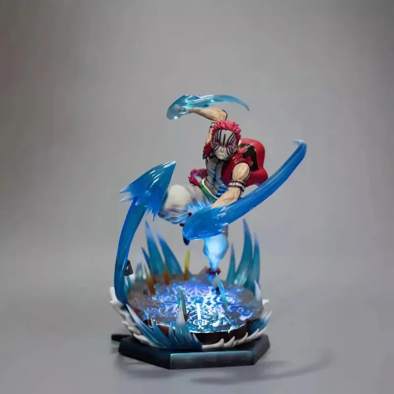 Hot 26cm Demon Slayer Kimetsu No Yaiba Akaza Upper Moon Three Battle Pose  Anime Figure Statue Desktop Decoration Toy