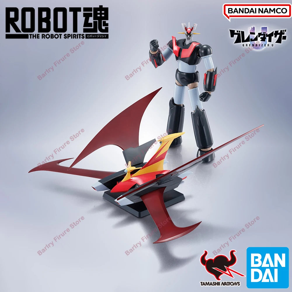 Original Genuine Boxed Model BANDAI THE ROBOT SPIRITS Grendizer U 15cm Mazinger X & Jet Scrander Anime Figure Action Figure Toys