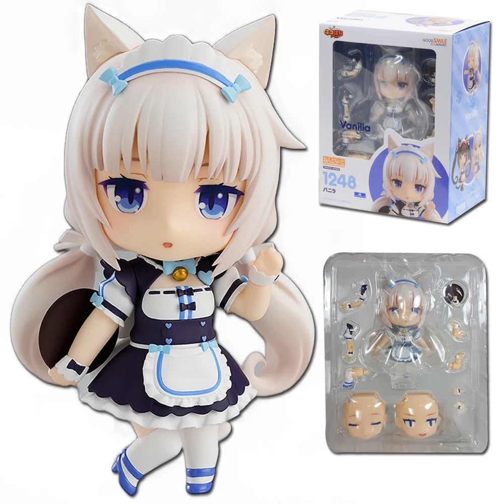 Anime NEKOPARA Figure OB11 1248 Chocolates Vanilla Action Figure Cat Style Model PVC Static Toys Gift Doll Cat Maid 10cm