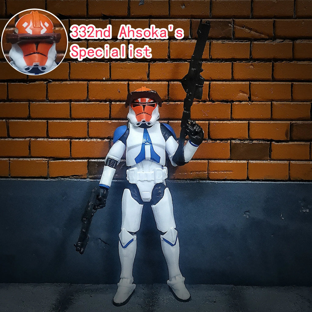 Star Wars 3.75 Inch  Clone Trooper 1/18 187th Legion  Shock Coruscant Guard Action Figure Windu Fox  Toys Model Loose