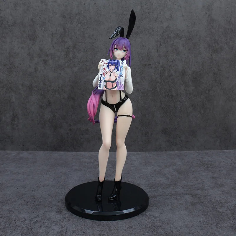Yuna Bunny Girl Anime Figure Standing Pose Purple Hair Boxed Collectible Model Desktop Decoration Gift For Anime Fans Collectors