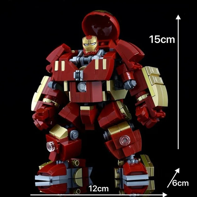 MOC Building Blocks Combat Mecha Model Hero Robot DIY Assembly Toy Desktop Decoration Ornament Gift for Boys