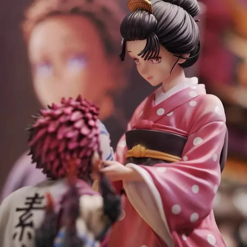 NEW 27cm Demon Slayer Akaza Koyuki Anime Figure Akaza Figurine Koyuki Figures PVC Statue decoration collection Model Gift Toy