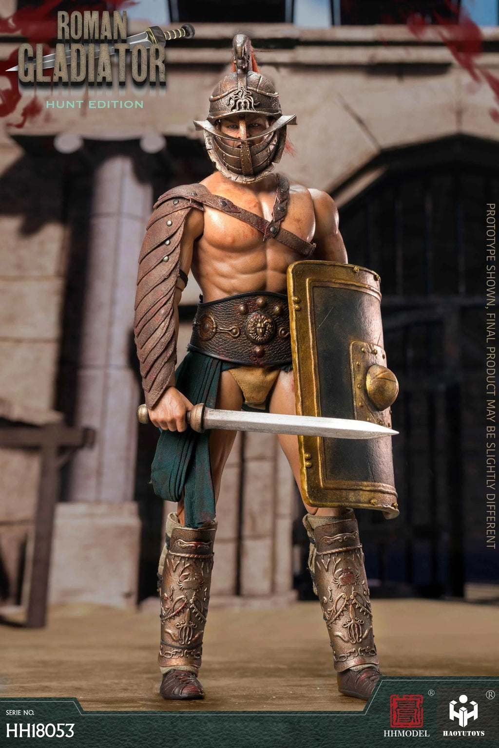HHMODEL HAOYUTOYS 1/6 Roman Gladiator Imperial Legion Action Figure Model, Hunting Edition Collectible Toy Gift for Adults Fun