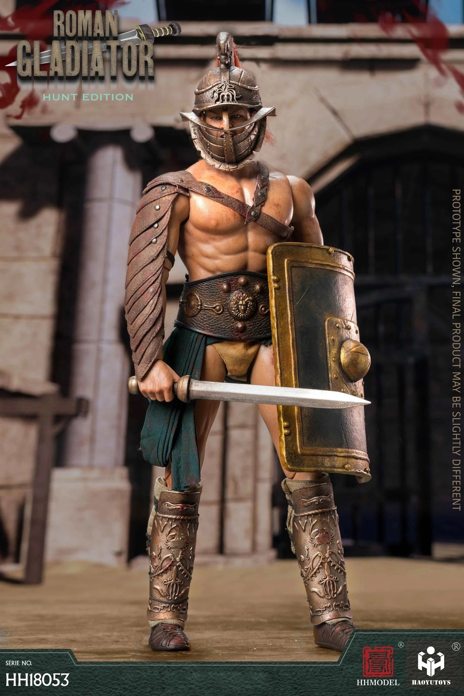 HHMODEL HAOYUTOYS 1/6 Roman Gladiator Imperial Legion Action Figure Model, Hunting Edition Collectible Toy Gift for Adults Fun