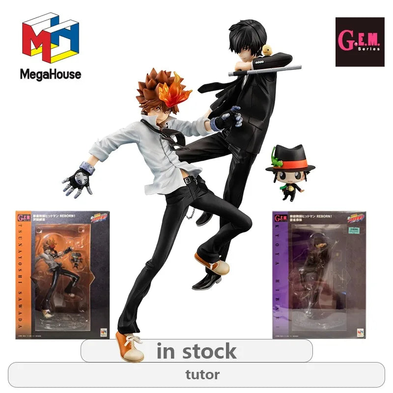 Megahouse Original GEM Home Tutor HITMAN REBORN! Series Yunque Gongmi\Sawada Tsunayoshi Not Movable Figure Statue Model Toys
