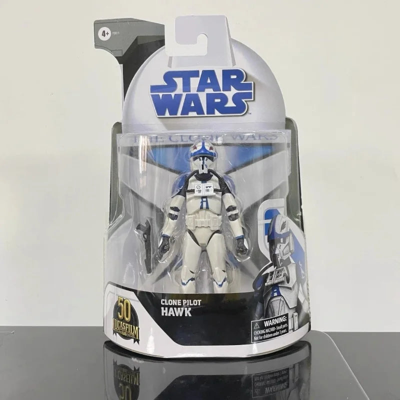 6-Inch Star Wars White Soldier Clone Soldier Pilot 50th Anniversary Action Figure Figurine Collectible Toys Model  Surprise Gift