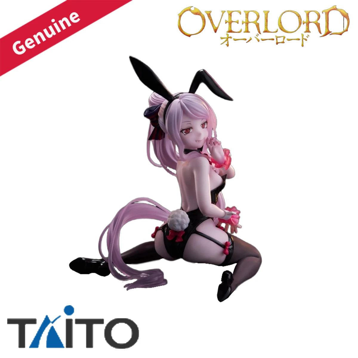 Original Genuine Taito Prepainted Desktop Cute Overlord Shalltear Bloodfallen Bunny Ver. H=130mm Anime Model Figure Decoration