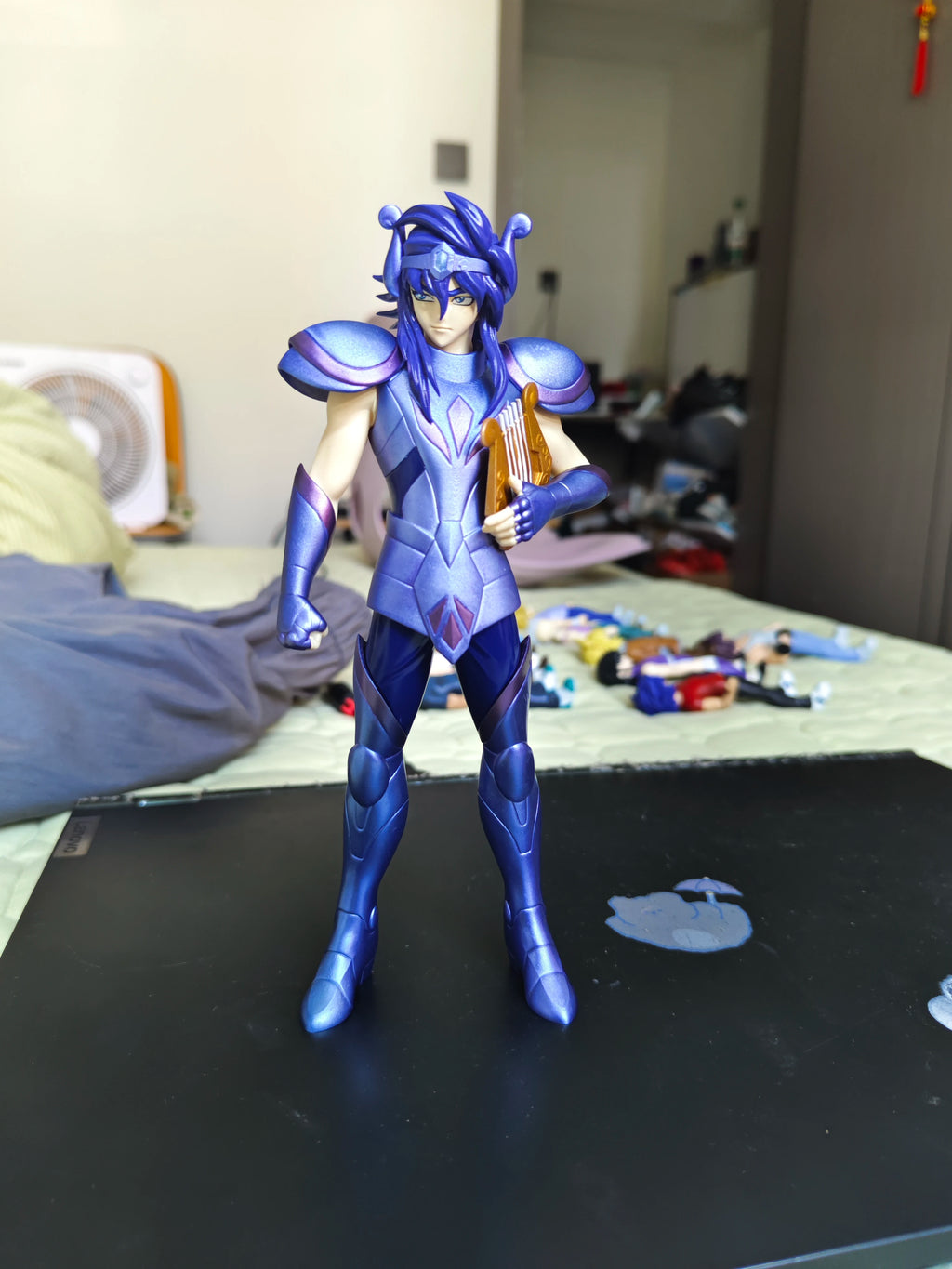 Saint Seiya Wraith Saint Silver Saint Lyra Orpheus Resin Figure Model Toy